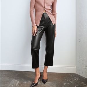 Aritzia Babaton Command Cropped Leather Pant